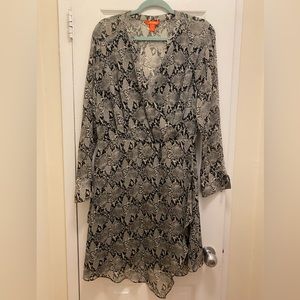 Chiffon Snakeskin Long sleeve Dress